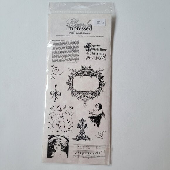 Yuletide Elements clear stamps by Clearly Impressed -Stampington & Company, new - Picture 9 of 9